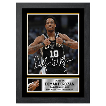 DeMar DeRozan 2 Basketball Player Autographed Poster Print Photo Signature Gift