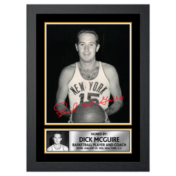 Dick McGuire 2 Basketball Player Autographed Poster Print Photo Signature Gift Dick McGuire 2 Basketball Player Autographed Poster Print Photo Signature Gift