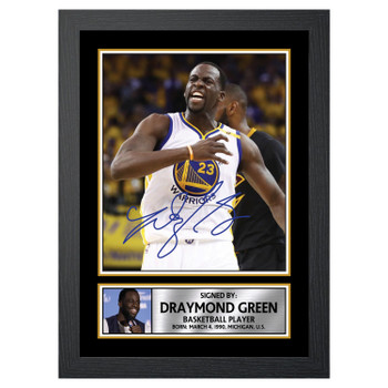 Draymond Green Basketball Player Autographed Poster Print Photo Signature Gift
