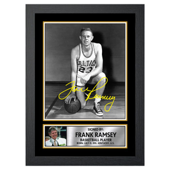 Frank Ramsey Basketball Player Autographed Poster Print Photo Signature Gift Frank Ramsey Basketball Player Autographed Poster Print Photo Signature Gift