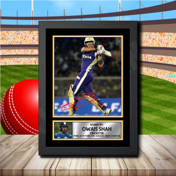 Owais Shah Signed Autographed Cricket Star Poster Print Framed Merch Gift Owais Shah Signed Autographed Cricket Star Poster Print Framed Merch Gift