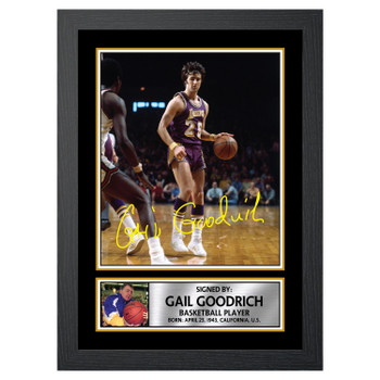 Gail Goodrich 2 Basketball Player Autographed Poster Print Photo Signature Gift Gail Goodrich 2 Basketball Player Autographed Poster Print Photo Signature Gift