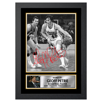 Geoff Petrie 2 Basketball Player Autographed Poster Print Photo Signature Gift