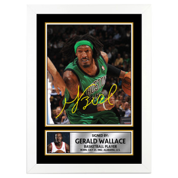 Gerald Wallace Basketball Player Autographed Poster Print Photo Signature Gift