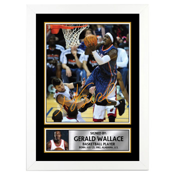 Gerald Wallace 2 Basketball Player Autographed Poster Print Photo Signature Gift