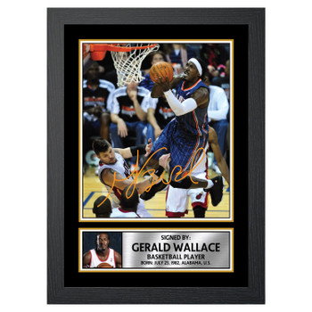Gerald Wallace 2 Basketball Player Autographed Poster Print Photo Signature Gift