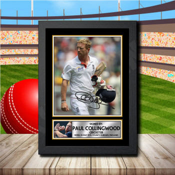 Paul Collingwood Signed Autographed Cricket Star Poster Print Framed Merch Gift Paul Collingwood Signed Autographed Cricket Star Poster Print Framed Merch Gift