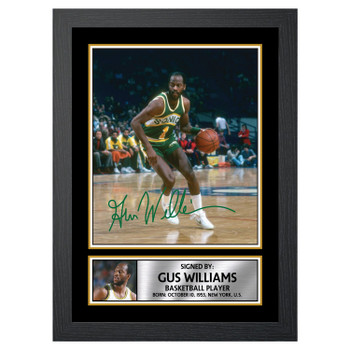Gus Williams Basketball Player Autographed Poster Print Photo Signature Gift Gus Williams Basketball Player Autographed Poster Print Photo Signature Gift