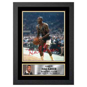 Hal Greer Basketball Player Autographed Poster Print Photo Signature Gift