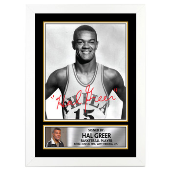 Hal Greer 2 Basketball Player Autographed Poster Print Photo Signature Gift