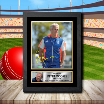 Peter Moores Signed Autographed Cricket Star Poster Print Framed Merch Gift Peter Moores Signed Autographed Cricket Star Poster Print Framed Merch Gift