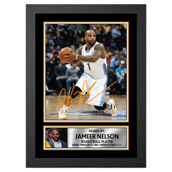Jameer Nelson 2 Basketball Player Autographed Poster Print Photo Signature Gift