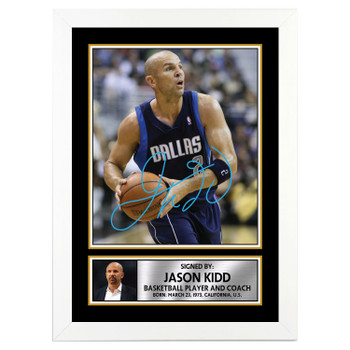 Jason Kidd 2 Basketball Player Autographed Poster Print Photo Signature Gift Jason Kidd 2 Basketball Player Autographed Poster Print Photo Signature Gift