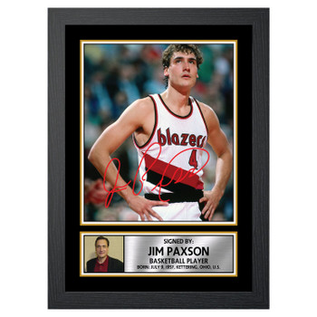 Jim Paxson 2 Basketball Player Autographed Poster Print Photo Signature Gift
