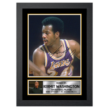 Kermit Washington 2 Basketball Player Autographed Poster Print Photo Signature Gift