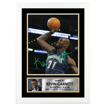 Kevin Garnett 2 Basketball Player Autographed Poster Print Photo Signature Gift Kevin Garnett 2 Basketball Player Autographed Poster Print Photo Signature Gift