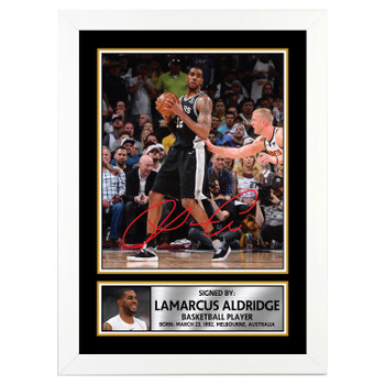 LaMarcus Aldridge Basketball Player Autographed Poster Print Photo Signature Gift