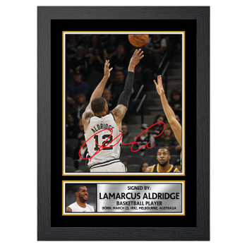 LaMarcus Aldridge 2 Basketball Player Autographed Poster Print Photo Signature Gift