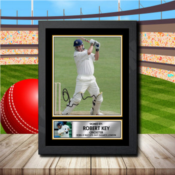 Rob Key Kent Signed Autographed Cricket Star Poster Print Framed Merch Gift