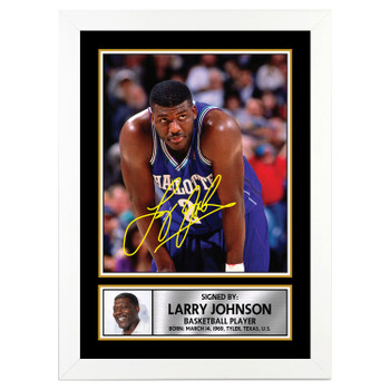Larry Johnson M003 Basketball Player Autographed Poster Print Photo Signature Gift Larry Johnson M003 Basketball Player Autographed Poster Print Photo Signature Gift
