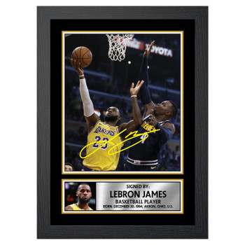 Lebron-James Dunk Signature Poster, Basketball Poster