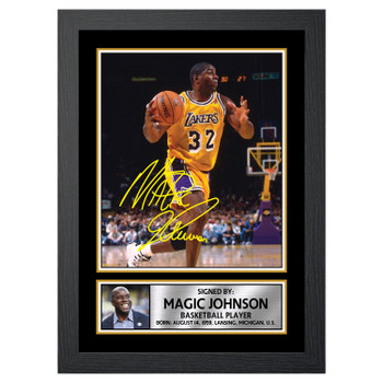 Magic Johnson M016 Basketball Player Autographed Poster Print Photo Signature Gift Magic Johnson M016 Basketball Player Autographed Poster Print Photo Signature Gift