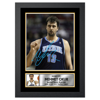 Mehmet Okur M029 Basketball Player Autographed Poster Print Photo Signature Gift