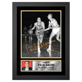 Paul Arizin M063 Basketball Player Autographed Poster Print Photo Signature Gift