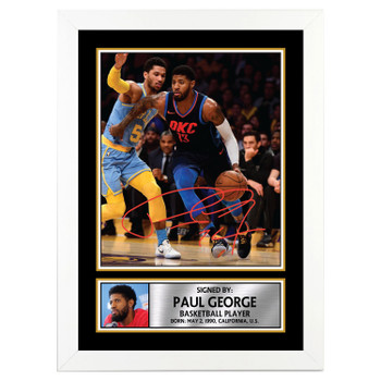 Paul George M066 Basketball Player Autographed Poster Print Photo Signature Gift