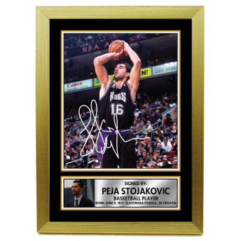 Peja Stojakovic M072 Basketball Player Autographed Poster Print Photo Signature Gift