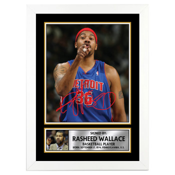 Rasheed Wallace M082 Basketball Player Autographed Poster Print Photo Signature Gift