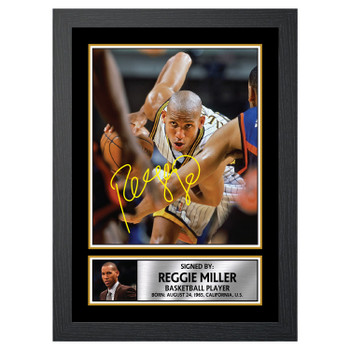 Reggie Miller M084 Basketball Player Autographed Poster Print Photo Signature Gift Reggie Miller M084 Basketball Player Autographed Poster Print Photo Signature Gift