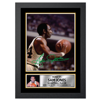 Sam Jones M104 Basketball Player Autographed Poster Print Photo Signature Gift Sam Jones M104 Basketball Player Autographed Poster Print Photo Signature Gift
