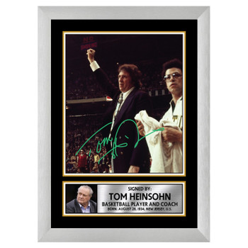 Tom Heinsohn M117 Basketball Player Autographed Poster Print Photo Signature Gift