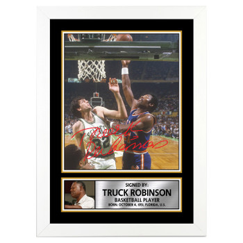 Truck Robinson M123 Basketball Player Autographed Poster Print Photo Signature Gift