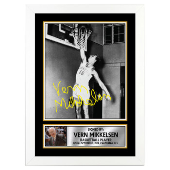 Vern Mikkelsen M127 Basketball Player Autographed Poster Print Photo Signature Gift