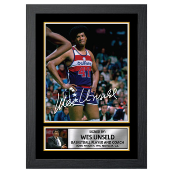 Wes Unseld M139 Basketball Player Autographed Poster Print Photo Signature Gift