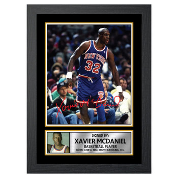 Xavier McDaniel M144 Basketball Player Autographed Poster Print Photo Signature Gift
