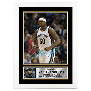 Zach Randolph M147 Basketball Player Autographed Poster Print Photo Signature Gift