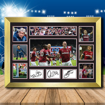 West Ham SNODGRASS PELAGRINI NOBLE Team Player Autographed Poster Print Photo Signature Gift