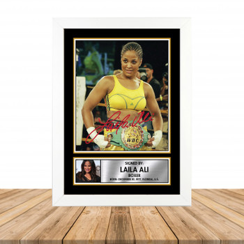 Laila Ali M867 Television Autographed Poster Print Photo Signature Gift Laila Ali M867 Television Autographed Poster Print Photo Signature Gift