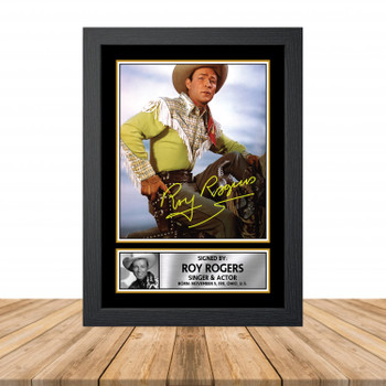 Roy Rogers M924 Television Autographed Poster Print Photo Signature Gift Roy Rogers M924 Television Autographed Poster Print Photo Signature Gift
