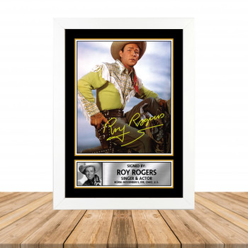 Roy Rogers M924 Television Autographed Poster Print Photo Signature Gift Roy Rogers M924 Television Autographed Poster Print Photo Signature Gift