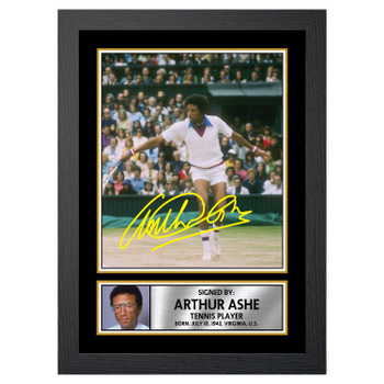 Arthur Ashe M542 Tennis Player Autographed Poster Print Photo Signature Gift Arthur Ashe M542 Tennis Player Autographed Poster Print Photo Signature Gift