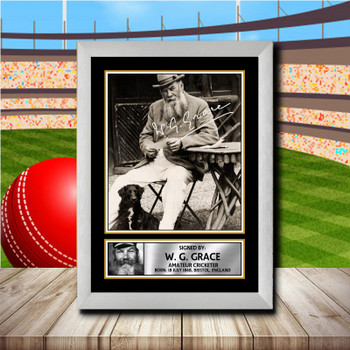 W G Grace 2 Signed Autographed Cricket Star Poster Print Framed Merch Gift