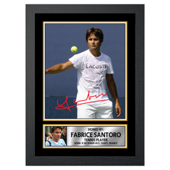Fabrice Santoro M559 Tennis Player Autographed Poster Print Photo Signature Gift