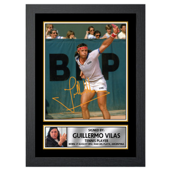 Guillermo Vilas M569 Tennis Player Autographed Poster Print Photo Signature Gift Guillermo Vilas M569 Tennis Player Autographed Poster Print Photo Signature Gift