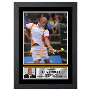 Guy Forget M571 Tennis Player Autographed Poster Print Photo Signature Gift