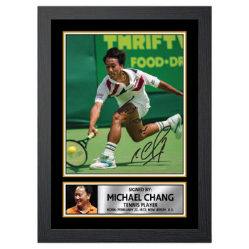 Michael Chang M611 Tennis Player Autographed Poster Print Photo Signature Gift