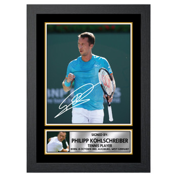 Philipp Kohlschreiber M625 Tennis Player Autographed Poster Print Photo Signature Gift